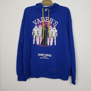 Disney Parks Star Wars Darth Vader Blue Sweatshirt Pullover Hoodie XL NWT